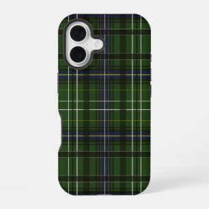 Tartan in green iPhone 16 case