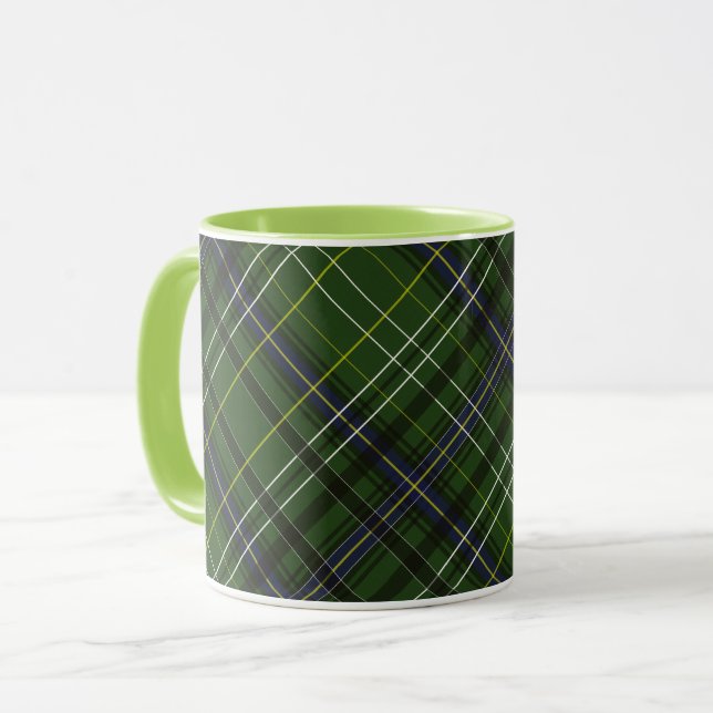 Tartan in green mug (Front Left)