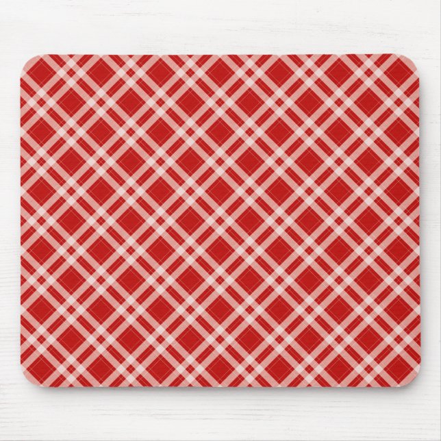 Tartan in red mouse pad (Front)