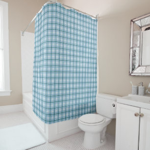 Tartan in turquoise... shower curtain