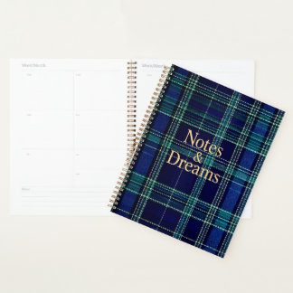 Tartan notebook planner