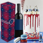 Tartan - Patriotic - Red Blue White Stars Wine Box<br><div class="desc">Tartan in old glory red, old glory blue and white stars. Can be used for nearly any occasion and are gender and age neutral. Other tartan colours available. Patriotic Tartan with Stars is available on these different box sizes: Heart Shaped Box: https://www.zazzle.com/z/x2xb144l?rf=238986706153284958 Classic Box: https://www.zazzle.com/z/z3csor7z?rf=238986706153284958 Tent Box: https://www.zazzle.com/z/aut12i0k?rf=238986706153284958 Gable Box:...</div>
