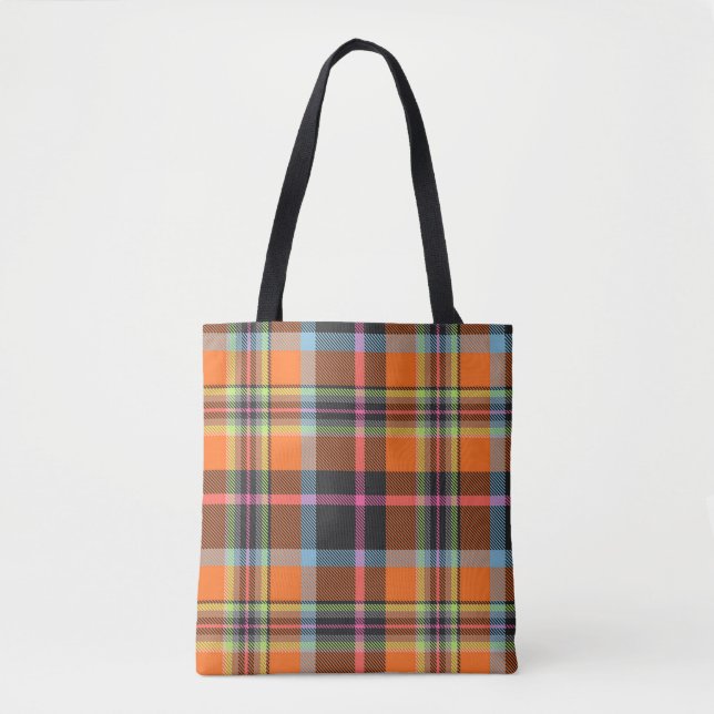 TARTAN PATTERN 9 TOTE BAG (Front)