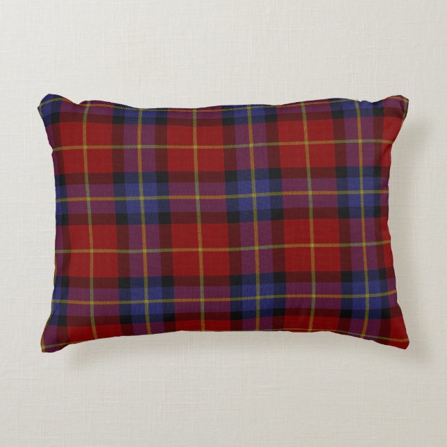 Tartan pattern decorative cushion (Front)