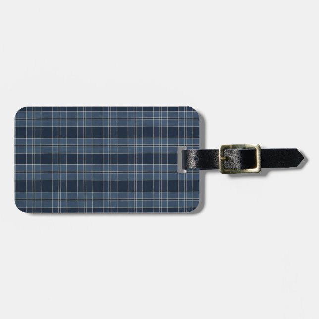  tartan pattern fabric Campbell Luggage Tag (Front Horizontal)