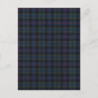 tartan pattern fabric Campbell Postcard