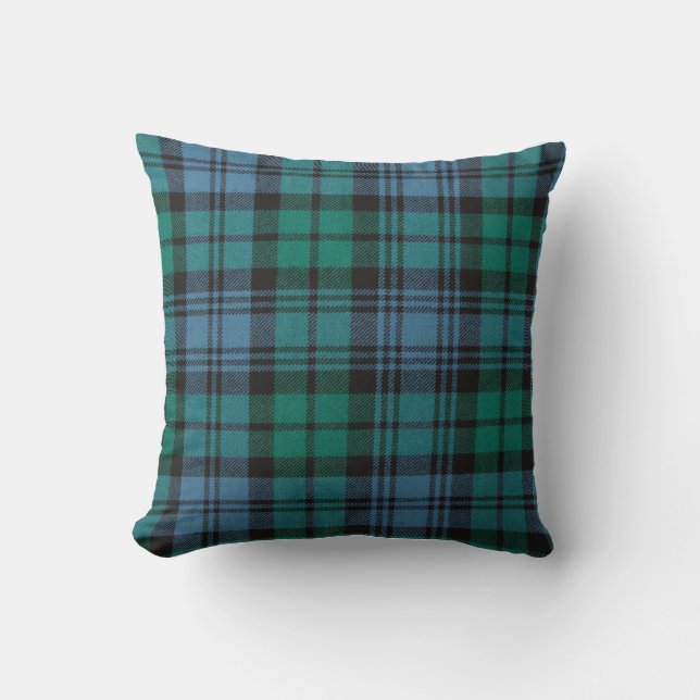 tartan pattern fabric Campbell Throw Pillow (Front)