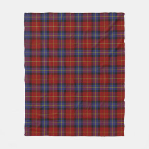 Tartan pattern fleece blanket