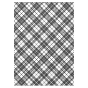 Tartan pattern holidays Christmas black white Tablecloth
