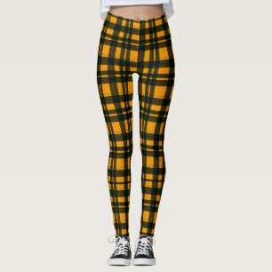 Tartan pattern leggings