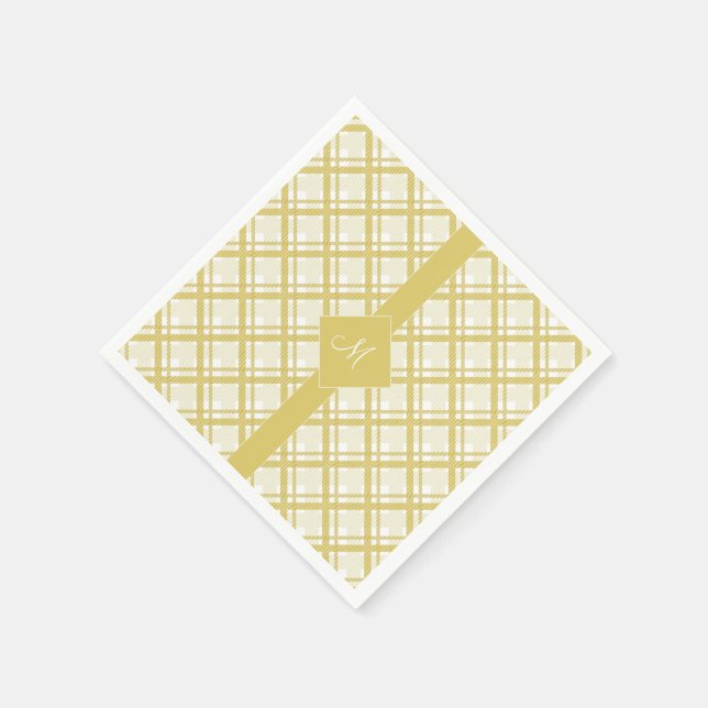 Tartan pattern of stripes and squares napkin (Corner)