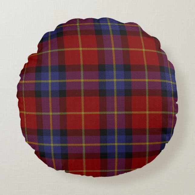 Tartan pattern round cushion (Front)