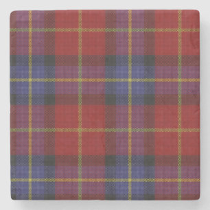Tartan pattern stone coaster