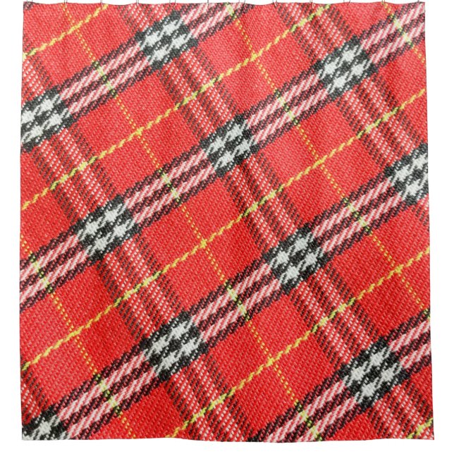 Tartan pattern / texture used as background shower curtain (Front)
