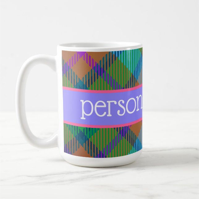 Tartan personalised  coffee mug (Left)