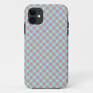 Tartan Pink Yellow Blue Case-Mate iPhone Case