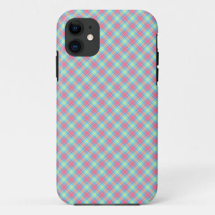 Tartan Pink Yellow  Blue Case-Mate iPhone Case