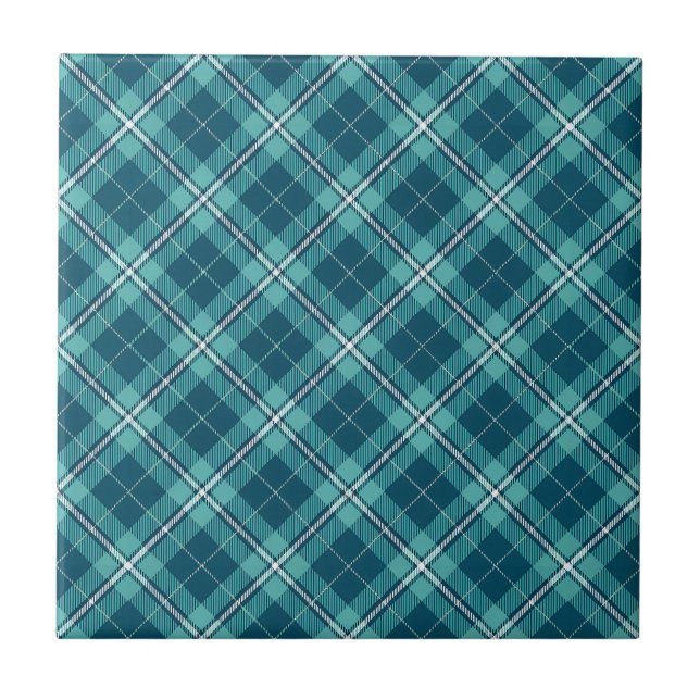 Tartan Plaid Ceramic Tile (Front)