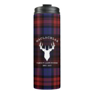 Tartan Plaid Clan MacLachlan Family Lake House Thermal Tumbler