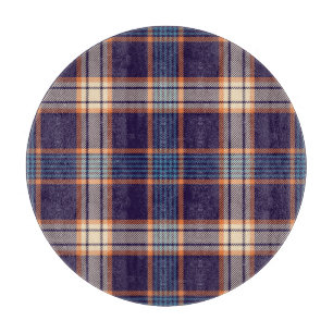 Tartan plaid, colorful navy texture. cutting board