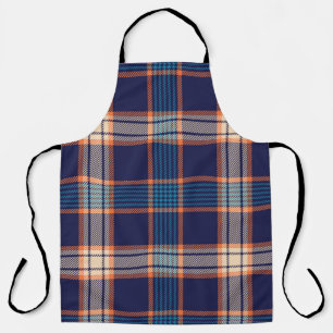 Tartan plaid, colourful navy texture. apron