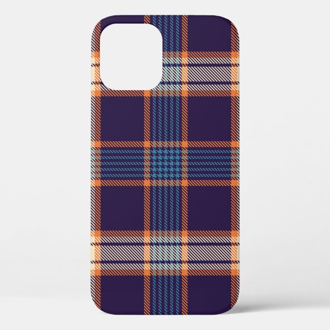 Tartan plaid, colourful navy texture. Case-Mate iPhone case (Back)