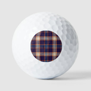 Tartan plaid, colourful navy texture. golf balls