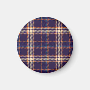 Tartan plaid, colourful navy texture. magnet