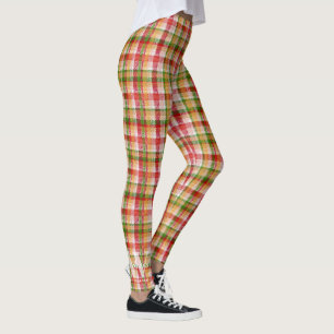 Tartan Plaid Custom outdoors party Event Leggings