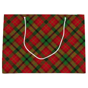 Tartan Plaid Holiday Festive Christmas Large Gift Bag
