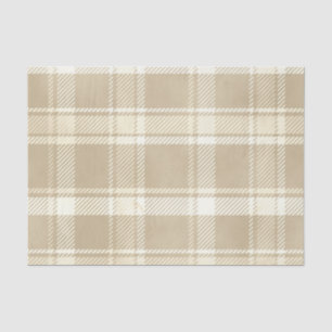 Tartan Plaid in Beige, Cream, and Pale Yellow Tissue Paper