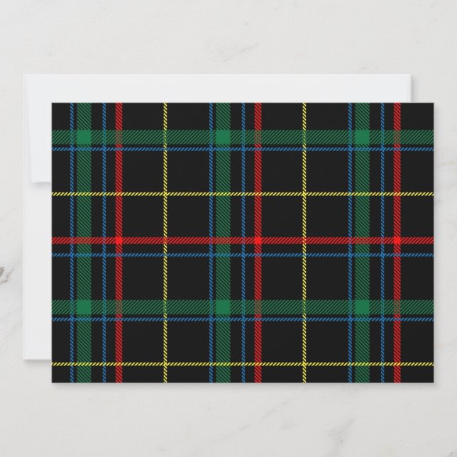 Tartan Plaid Masculine Invitation (Front)