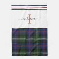 Tartan Plaid Monogram Name Rustic Clan Sutherland