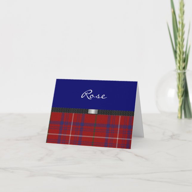 Tartan Plaid Note card (Front)