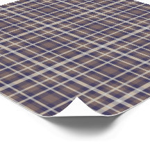 Tartan Plaid Pattern Brown, Blue & Beige No. 69
