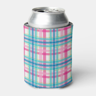 Tartan, plaid pattern can cooler