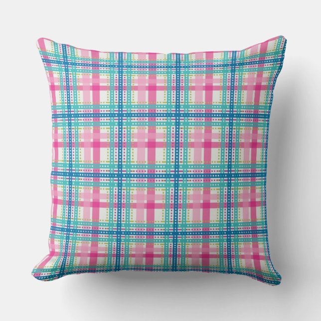 Tartan, plaid pattern cushion (Front)