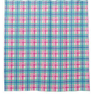 Tartan, plaid pattern shower curtain