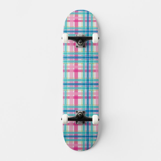 Tartan, plaid pattern skateboard (Front)