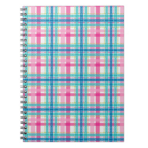 Tartan, plaid pattern spiral notebook