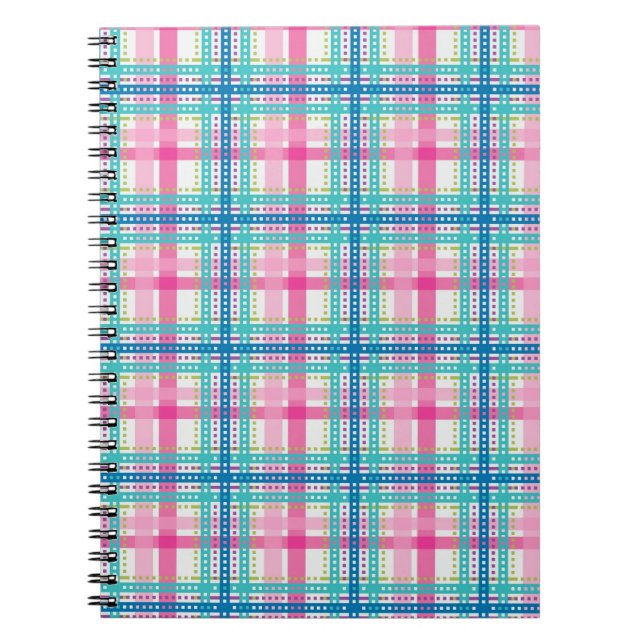 Tartan, plaid pattern spiral notebook (Front)
