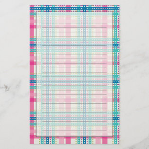 Tartan, plaid pattern stationery
