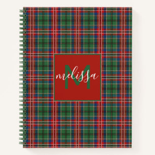 Tartan Plaid Personalised Monogram Clan MacCulloch Notebook
