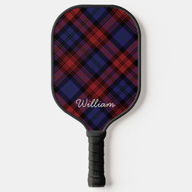Tartan Plaid Personalised Rustic Clan MacLachlan Pickleball Paddle (Front)