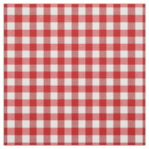 Tartan plaid picnic red cage pattern red white fabric