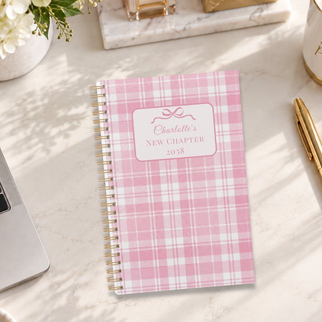 Tartan Plaid Pink Bow New Chapter 2027 Planner (Creator Uploaded)