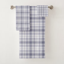 Tartan Plaid Purple & White No. 61