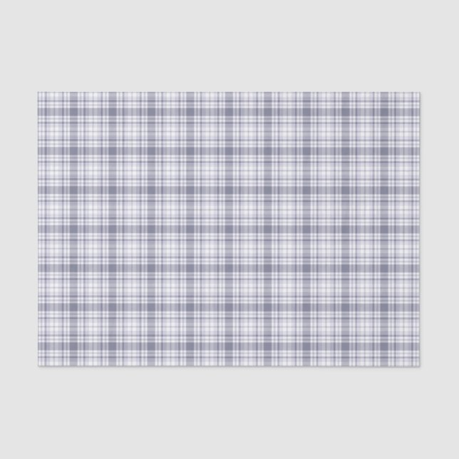Tartan Plaid Purple & White No. 61 Tissue Paper (Front)