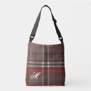 Tartan Plaid Red Traditional Trendy Collection Crossbody Bag