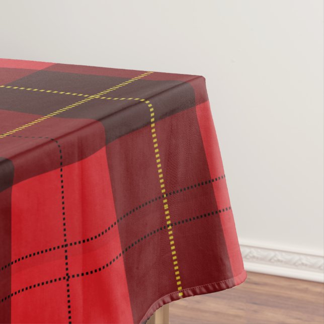 Tartan Plaid Rustic Clan Wallace Chequered Tablecloth (In Situ)